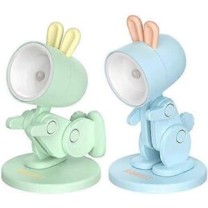 Unbranded (As show, One size) 2 mini night lights (rabbit, blue and green), cartoon DIY cu Unbranded (As show, One size) 2 mini night lights (rabbit, blue and green), cartoon DIY cu