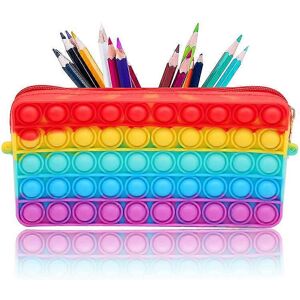 Unbranded (As show, One size) Extruded bubble colored pencil box (rainbow color), pencil b Unbranded (As show, One size) Extruded bubble colored pencil box (rainbow color), pencil b
