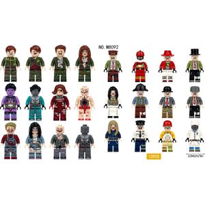 Nuoxin (24pcs-A) 24pcs Zombie building block humanoid profession Minifigure Kid Toy Gif Nuoxin (24pcs-A) 24pcs Zombie building block humanoid profession Minifigure Kid Toy Gif