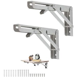 Unbranded (As show, One size) 2 Pieces 200mm Stainless Steel Wall Folding Bracket, Folding Unbranded (As show, One size) 2 Pieces 200mm Stainless Steel Wall Folding Bracket, Folding