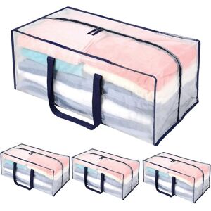 Unbranded (As show, One size) Set of 4 Extra Large and Durable Storage Bags, Zipper, Movin Unbranded (As show, One size) Set of 4 Extra Large and Durable Storage Bags, Zipper, Movin