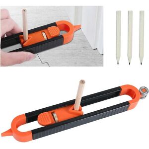 Unbranded (As show, One size) Contour Gauge with Lock(with 3 Pencil), Profile Tool Woodwor Unbranded (As show, One size) Contour Gauge with Lock(with 3 Pencil), Profile Tool Woodwor