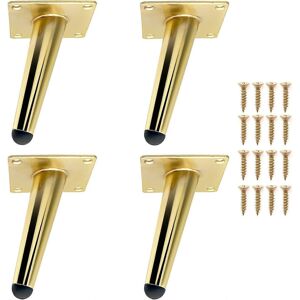 Unbranded (As show, One size) Set of 4 15cm Furniture Legs Gold Table Leg Slanted Durable Unbranded (As show, One size) Set of 4 15cm Furniture Legs Gold Table Leg Slanted Durable