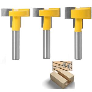 Unbranded (As show, One size) A)Set of 3 T-Track 8mm T-Slot Router Bits T Shape Router Bit Unbranded (As show, One size) A)Set of 3 T-Track 8mm T-Slot Router Bits T Shape Router Bit