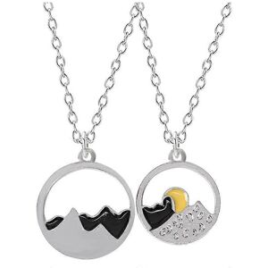 Unbranded (As show, One size) European and American style necklace, couple style sunrise a Unbranded (As show, One size) European and American style necklace, couple style sunrise a