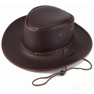 Unbranded (As show, One size) Spring and summer cowboy hats, solid color leather rope wide Unbranded (As show, One size) Spring and summer cowboy hats, solid color leather rope wide