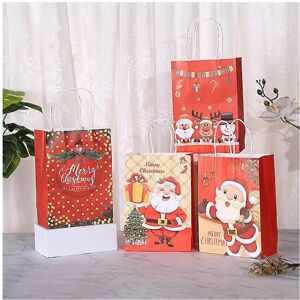 Unbranded (As show, One size) 24 Kraft Christmas Gift Bags with Assorted Christmas Prints Unbranded (As show, One size) 24 Kraft Christmas Gift Bags with Assorted Christmas Prints