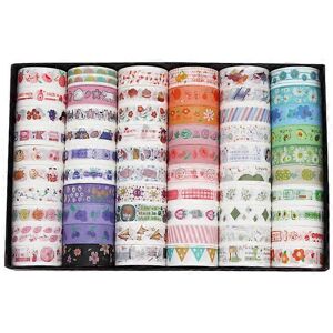 Unbranded (As show, One size) 60 rouleaux Washi Masking Tape 15 mm de largeAdhsif Ruban ad Unbranded (As show, One size) 60 rouleaux Washi Masking Tape 15 mm de largeAdhsif Ruban ad