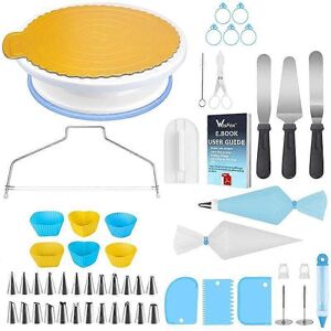 Unbranded (As show, One size) Baking Tools, 103pcs Set Handmade Cake Turntable DIY Dessert Unbranded (As show, One size) Baking Tools, 103pcs Set Handmade Cake Turntable DIY Dessert