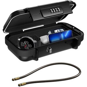 Unbranded (As show, One size) Black, portable safe with number code, security box, outdoor Unbranded (As show, One size) Black, portable safe with number code, security box, outdoor