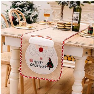 Unbranded (As show, One size) Christmas decoration supplies linen snowman patch table flag Unbranded (As show, One size) Christmas decoration supplies linen snowman patch table flag