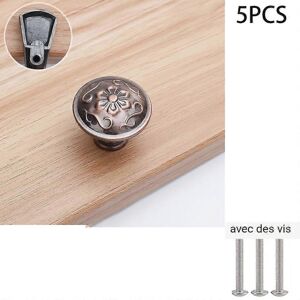 Unbranded (As show, One size) Set of 5 handles (6608-single hole, antique red) vintage ant Unbranded (As show, One size) Set of 5 handles (6608-single hole, antique red) vintage ant