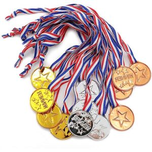 Unbranded (As show, One size) Medals, 12pcs Gold Medals for Children Party Kid Child Rewar Unbranded (As show, One size) Medals, 12pcs Gold Medals for Children Party Kid Child Rewar