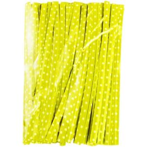 Unbranded (As show, One size) Yellow, 100PCS, Twist Dot Tie - Metal Wire Bag Closure for B Unbranded (As show, One size) Yellow, 100PCS, Twist Dot Tie - Metal Wire Bag Closure for B