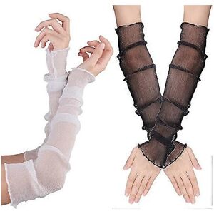 Unbranded (As show, One size) 2 Pairs Arm Warmers Summer Long Ultra Thin Elbow Fingerless Unbranded (As show, One size) 2 Pairs Arm Warmers Summer Long Ultra Thin Elbow Fingerless