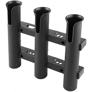 Unbranded (As show, One size) 3 Black Plastic Fishing Rod Holder Side Mount Slotted Rack H Unbranded (As show, One size) 3 Black Plastic Fishing Rod Holder Side Mount Slotted Rack H