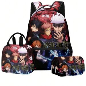 Gaatpot (13) Anime Digital Print Jujutsu Kaisen School Set Large Capacity Backpack Lunch Gaatpot (13) Anime Digital Print Jujutsu Kaisen School Set Large Capacity Backpack Lunch