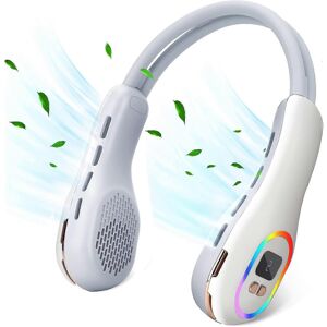 Unbranded (As show, One size) Neck Fan with RGB Ambient Light, 3600mAh Portable USB Leafle Unbranded (As show, One size) Neck Fan with RGB Ambient Light, 3600mAh Portable USB Leafle