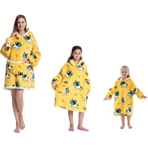 Gaatpot (Mask Dog, Kid Size) Oversized Wearable Hoodie Warm Flannel Sherpa Blanket Hoodi Gaatpot (Mask Dog, Kid Size) Oversized Wearable Hoodie Warm Flannel Sherpa Blanket Hoodi