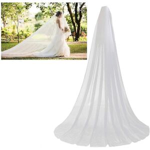 Unbranded (As show, One size) 3m long tulle wedding veil with comb (white) Unbranded (As show, One size) 3m long tulle wedding veil with comb (white)