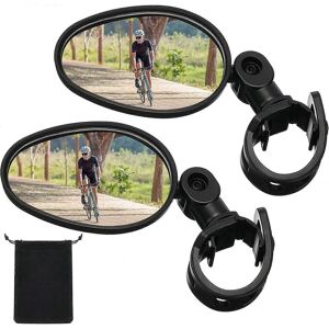 Unbranded (As show, One size) 2 Pieces Bike Mirror 360 Degree Rotating Adjustable Handleba Unbranded (As show, One size) 2 Pieces Bike Mirror 360 Degree Rotating Adjustable Handleba