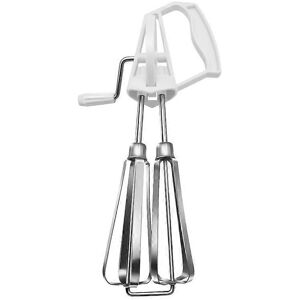 Unbranded (As show, One size) White Hand Mixer Egg Beater Stainless Steel Rotary Manual Mi Unbranded (As show, One size) White Hand Mixer Egg Beater Stainless Steel Rotary Manual Mi