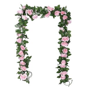 Unbranded (As show, One size) 2 packs of artificial rose vines (2.2m pink), fake flower ar Unbranded (As show, One size) 2 packs of artificial rose vines (2.2m pink), fake flower ar