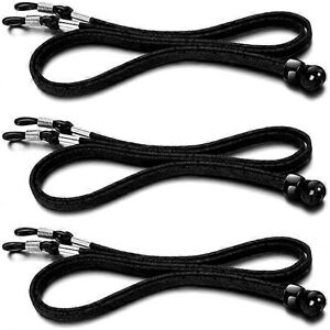 Unbranded (As show, One size) 3 pieces of anti loss eyewear strap chain (black), PU leathe Unbranded (As show, One size) 3 pieces of anti loss eyewear strap chain (black), PU leathe