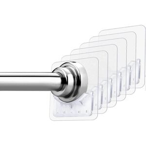 Unbranded (As show, One size) 6 Pack Adhesive Shower Curtain Rod Holders Wall Mounted No D Unbranded (As show, One size) 6 Pack Adhesive Shower Curtain Rod Holders Wall Mounted No D