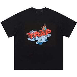 Gaatpot (Black-8, M) Trapstar Short Sleeve New Arrival Rainbow Cartoon Letter Loose Coup Gaatpot (Black-8, M) Trapstar Short Sleeve New Arrival Rainbow Cartoon Letter Loose Coup