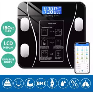 Unbranded Bluetooth Body Fat Scale 180kg - Smart Digital Scale with BMI, 13 Health Indexes Unbranded Bluetooth Body Fat Scale 180kg - Smart Digital Scale with BMI, 13 Health Indexes