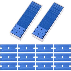 Unbranded (As show, One size) 200Pcs Blue Plastic Double Sided Razor Blades Set Double Edg Unbranded (As show, One size) 200Pcs Blue Plastic Double Sided Razor Blades Set Double Edg
