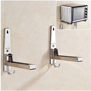Unbranded (As show, One size) Microwave Wall Bracket, 304 Stainless Steel, with Hook, Fold Unbranded (As show, One size) Microwave Wall Bracket, 304 Stainless Steel, with Hook, Fold