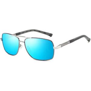 Unbranded (As show, One size) One piece (ice blue piece silver frame gun frame) Man Semi-r Unbranded (As show, One size) One piece (ice blue piece silver frame gun frame) Man Semi-r