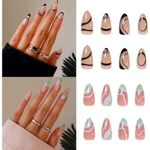 Unbranded (As show, One size) Short False Nails, 48 Pieces 2 Pack False Nails With Glue Ad Unbranded (As show, One size) Short False Nails, 48 Pieces 2 Pack False Nails With Glue Ad