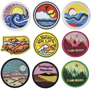 Unbranded (As show, One size) Iron-on Patches For Kids And Adults, Sets Of 9 Patches, Sew- Unbranded (As show, One size) Iron-on Patches For Kids And Adults, Sets Of 9 Patches, Sew-