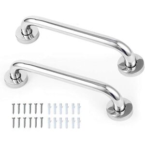 Unbranded (As show, One size) Set of 2 stainless steel anti-slip handles for the bathroom, Unbranded (As show, One size) Set of 2 stainless steel anti-slip handles for the bathroom,