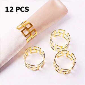 Unbranded (As show, One size) (Great Wall-Gold) Napkin Rings and Holders, 12 Pieces Metal Unbranded (As show, One size) (Great Wall-Gold) Napkin Rings and Holders, 12 Pieces Metal