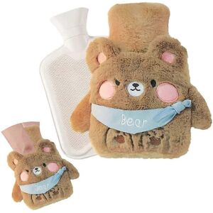 Unbranded (As show, One size) Brown Plush Hot Water Bottle,Cartoon Fluffy Hot Water Bottle Unbranded (As show, One size) Brown Plush Hot Water Bottle,Cartoon Fluffy Hot Water Bottle