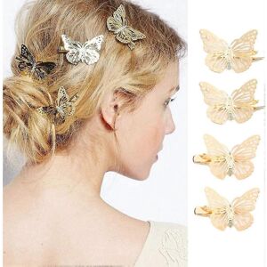 Unbranded (As show, One size) Gold Butterfly Hair Clips Hair Barrettes Hair Accessories fo Unbranded (As show, One size) Gold Butterfly Hair Clips Hair Barrettes Hair Accessories fo