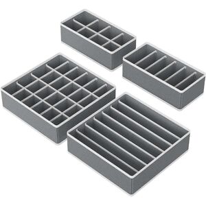 Unbranded (As show, One size) 4 Pack 6/7/8/24 Cell Storage Boxes for Socks and Underwear, Unbranded (As show, One size) 4 Pack 6/7/8/24 Cell Storage Boxes for Socks and Underwear,