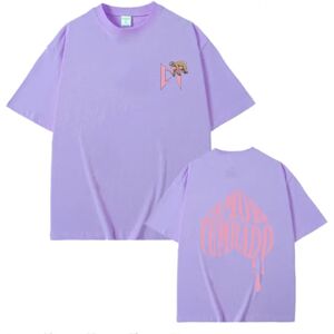 Gaatpot (Light Purple, M) New Summer Short Sleeve Letter Print Casual Round Neck Cotton Gaatpot (Light Purple, M) New Summer Short Sleeve Letter Print Casual Round Neck Cotton