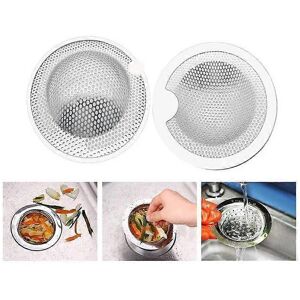 Unbranded (As show, One size) 2 piece stainless steel drain strainer set, stainless steel Unbranded (As show, One size) 2 piece stainless steel drain strainer set, stainless steel