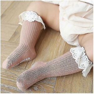 Unbranded (As show, One size) 4pcs Baby Socks Knee Length Soft Cotton Lace Kids Socks 1 to Unbranded (As show, One size) 4pcs Baby Socks Knee Length Soft Cotton Lace Kids Socks 1 to