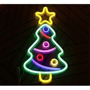 Unbranded (As show, One size) LED Neon Light Sign Christmas Tree USB Control Night Lights Unbranded (As show, One size) LED Neon Light Sign Christmas Tree USB Control Night Lights