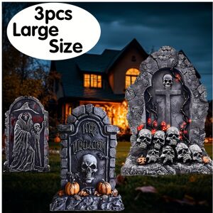 Unbranded (3set) Large Halloween Outdoor Decorations, 3pcs Set Of Graveyard Tombstone Yard Unbranded (3set) Large Halloween Outdoor Decorations, 3pcs Set Of Graveyard Tombstone Yard