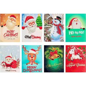Unbranded (As show, One size) Christmas Greeting Cards, 8 Packs 5D Diamond Painting Christ Unbranded (As show, One size) Christmas Greeting Cards, 8 Packs 5D Diamond Painting Christ