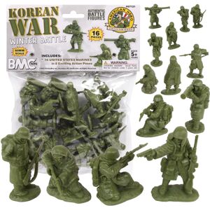 BMC Toys BMC Korean War Winter Battle - 16pc OD Green United States Soldier Figures BMC Toys BMC Korean War Winter Battle - 16pc OD Green United States Soldier Figures