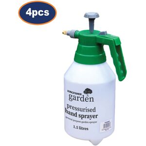 Set of 4 Kingfisher Sturdy Handheld Pump Pressure Garden Sprayers Equipment 1.5L Set of 4 Kingfisher Sturdy Handheld Pump Pressure Garden Sprayers Equipment 1.5L