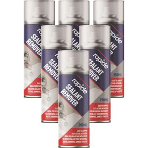 Rapide 6 x 250ml Sealant Remover Silicone can Window Baths Shower Sink Toilet Rapide 6 x 250ml Sealant Remover Silicone can Window Baths Shower Sink Toilet
